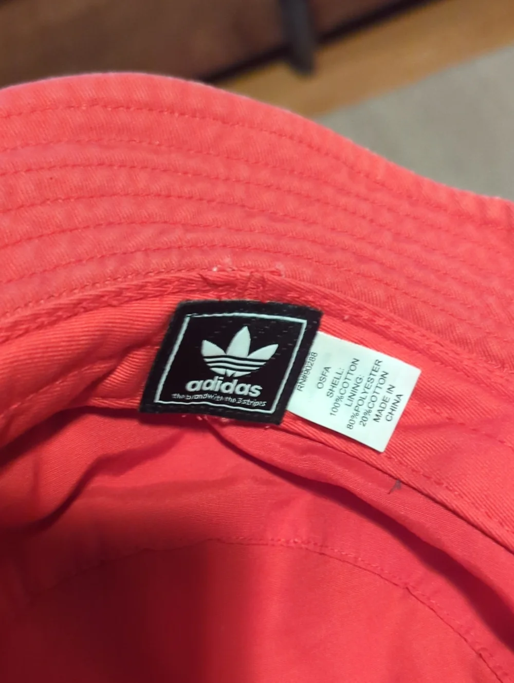 Adidas Trefoil Logo Bucket Hat Red/White